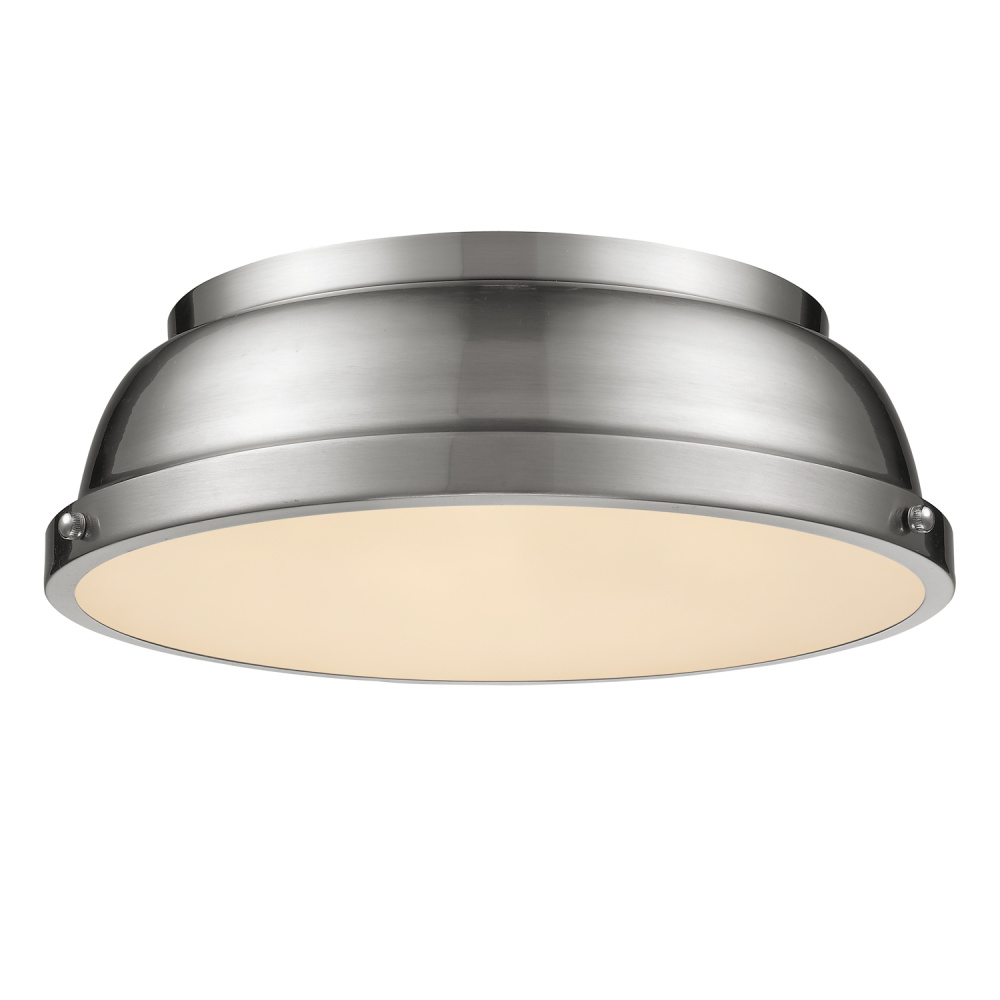 Yep by Golden Lighting Duncan 2-light Flush Mount in Pewter